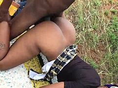 ebony cheerleader in casual chat