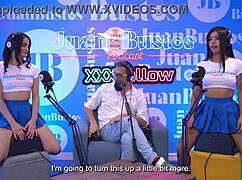 Hot Latin Stepsisters Riding Fuck Machine Together on Juanbustospodcast