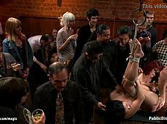 slut deep throating and fucked in public