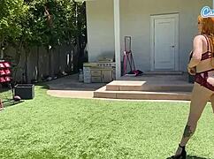 the big booty milf cheats on husband with step-son and his huge white cock