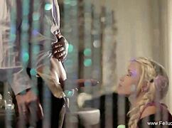 german blonde maid sneaks in a secret blowjob session 😏