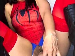Spider Woman About To Cum Over A Big Black Cock