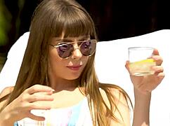 American pornstar alex blake gets fucked hard and receives a dripping icicle of cum