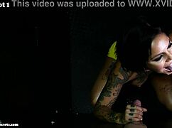 You just fucking love this POV blowjob where the brunette teen sucks monster cock at gloryhole.