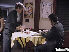 Slutty Bride Fucks Hubby After Waiter.