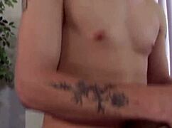 Small Tits Tattooed Blonde Enjoys Anal Sex And Kisses Sexy Girl