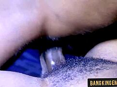 African Amateur's Hairy Wet Pussy Sucked and Fucked by Huge BBC