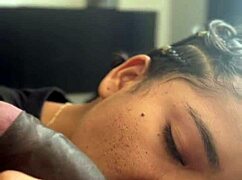 Amateur couple enjoys a POV blowjob with a huge BBC.