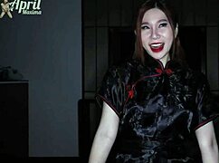 april maxima feels the intense pleasure as two big black cocks pound her roughly