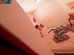 Stepmom caught peeping, lets you masturbate and cum deep in her pussy