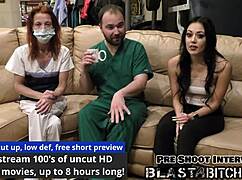 Blaire Celeste performs oral and receives cum in nurse's POV