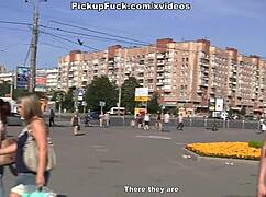 Three men in a boat pick up a girl for blowjobs and creampies.