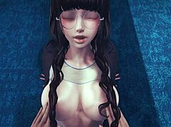 hot asian secretary right in the office - 3d hentai with big tits.