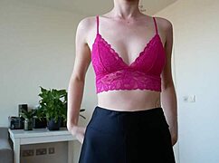 Yoga with see through leggings and pad on