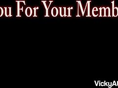 busty vicky vette in lingerie DILDO FUCKING herself to orgasm!