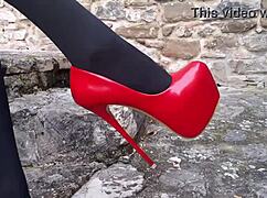 milf with beautiful legs and incredible high heels