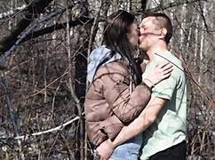 Caught Young Slut Fucked Roughly in Forest!