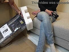 老奴隶笼子里被女王机肛干BDSM