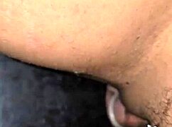 the guy behind the gloryhole couldn't handle it so i asked my husband to make me cum