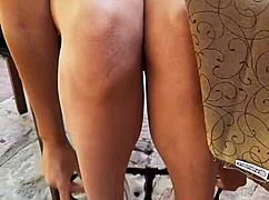 18yo flashing in public, blowjob rough doggy cowgirl 😈