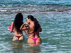 Two beauties enjoying the coral cove beach in cabo
