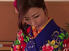 seductive kimono-clad milf ayumi shinoda pleasures with passionate bj & more... oops, i mean fingering too
