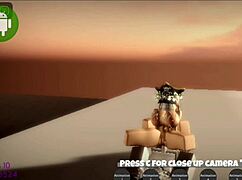 Roblox whore flaunts big ass in seductive sex