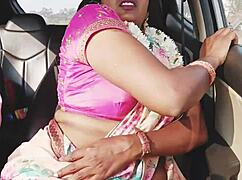 indian housewife cheats in car with telugu dirty talks during intense sex and orgasm