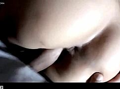 delicious dick penetrates tight pussy in dwarf sex with muscular endowed man