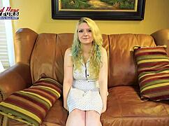 chelsie r pokes her pussy, sucks a cock, and gets deeply banged