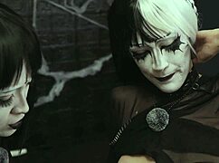 Having fun with my girl after the halloween party