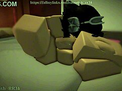 breeding her rough until she's overflowing with cum.