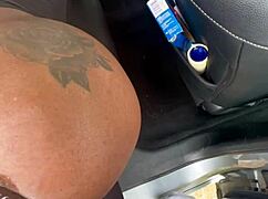 Anal fucked bubble ebony outside. Big black cock stretching her ass.