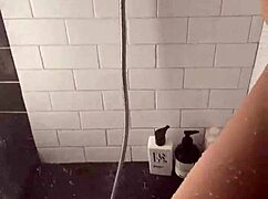 Hot aesthetic stepsis enjoys a relaxing shower in sunny los angeles