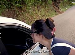 Strange Girl Begs For Outdoor Fuck Without Condom