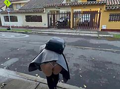 Student meets stranger on the street in natismiam adventure