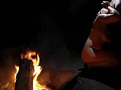 I feel so aroused sucking his big cock naked in the forest.