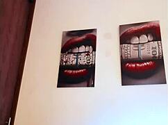 tattooed babe going crazy on webcam