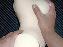 Mandy transitions from pussy pounding to deep anal creampie on desk