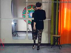 Ballerina Spanked in Fishnets Then Face Fucked by Teacher