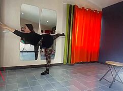 Ballerina Spanked in Fishnets Then Face Fucked by Teacher