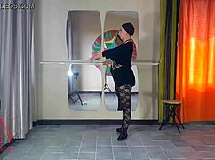 Ballerina Spanked in Fishnets Then Face Fucked by Teacher