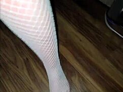 Sneaky blonde gf teases black neighbor in lingerie while boyfriend waits clueless