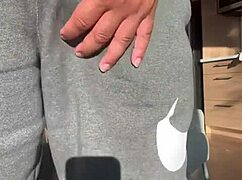 muscular neighbor throbs 9 inch dick into toy for massive orgasm