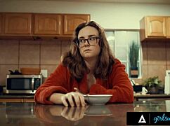 Brunette yearns for angela white's scissoring