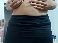 innocent latina teen's perfect curvy big tits spied on hidden cam