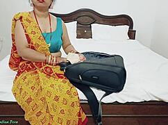 desi stepmom's big boobs guide stepson fucking lessons at home