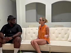 she spots the coach's huge black cock and spreads her big ass begging him to pound her slutty milf pussy