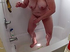 She pisses wildly then takes massive facial cum blasts close up