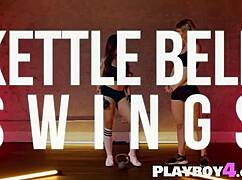 hey check out this sexy big ass latina milf mia martinez stripping with hot blonde babe